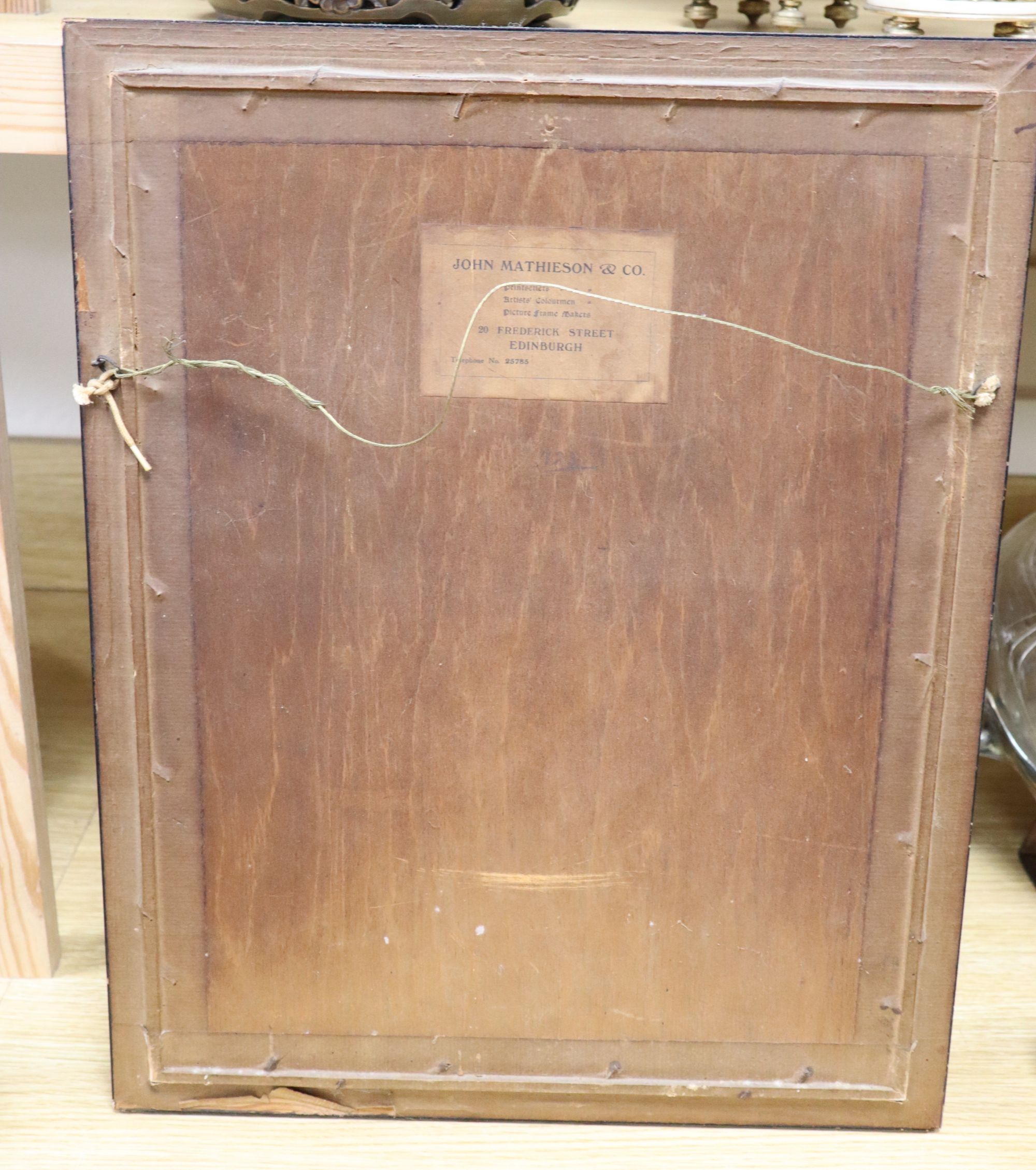 A framed George III sampler, dated 1818, 43 x 33cm, framed